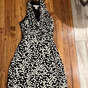 Polyester washable halter look dress